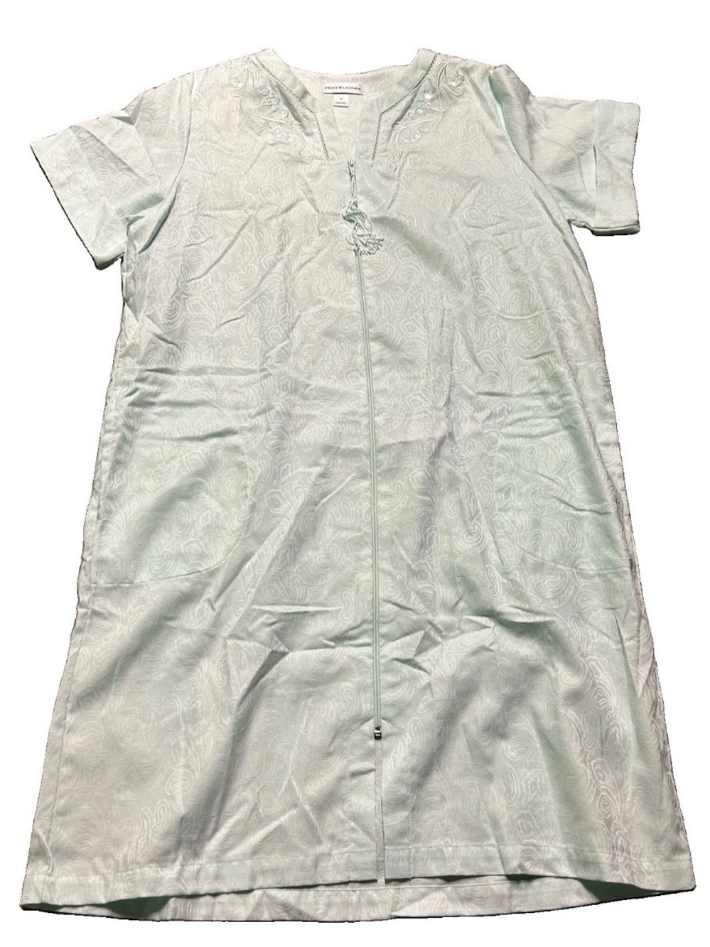 Women’s Miss Elaine Short Sleeve Full Zip Robe Size Medium